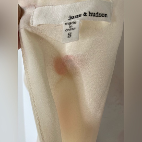 JUNE & HUDSON Floral White and Orange Jumpsuit - Picture 5 of 8